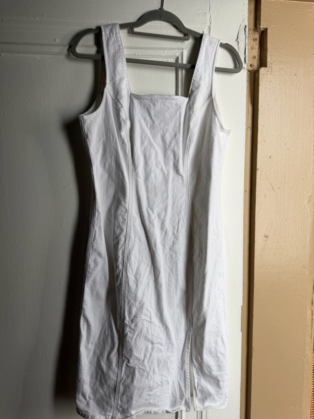 J.Crew White Denim Midi Dress